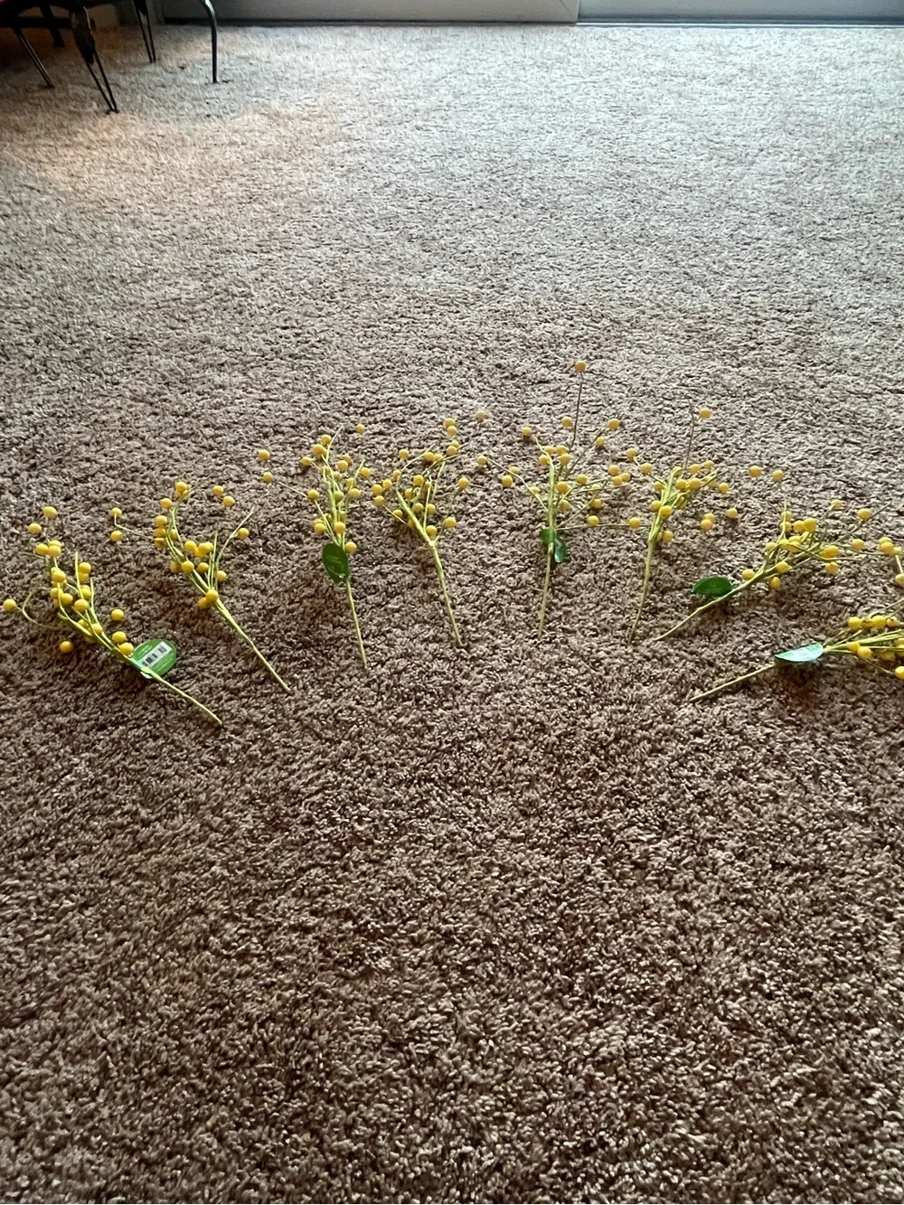 Ashland Yellow Spring Berry Spray Artificial Floral Stems - Home Accents (8)